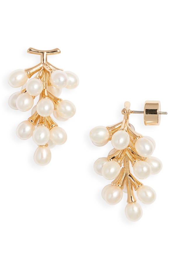 ケネスジェイレーン レディース アクセサリー ピアス・イヤリング Kenneth Jay Lane Freshwater Pearl Cluster Earrings GOLD ゴールド｜ReVida 店