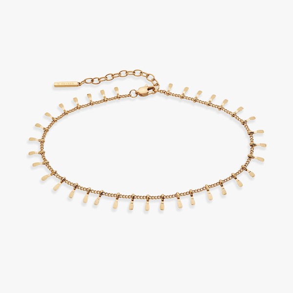 アレックスアンドアニ レディース アクセサリー ブレスレット・バングル・アンクレット アンクル Alex and Ani Paddle Tassel Chain Anklet Gold ゴールド|ReVida 店