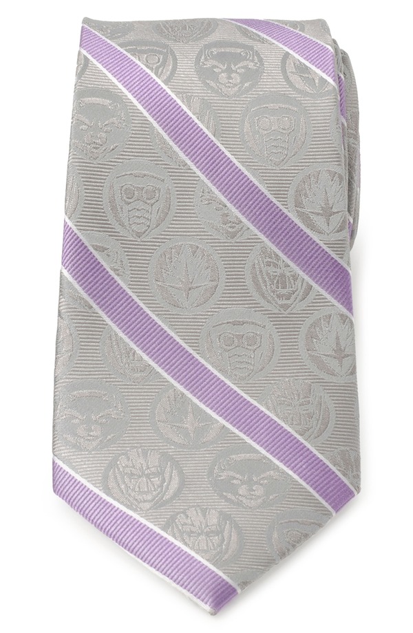 カフリンク メンズ アクセサリー カフスボタン シルク Cufflinks, Inc. Guardians of the Galaxy Stripe Jacquard Silk Tie GRAY グレー|ReVida 店