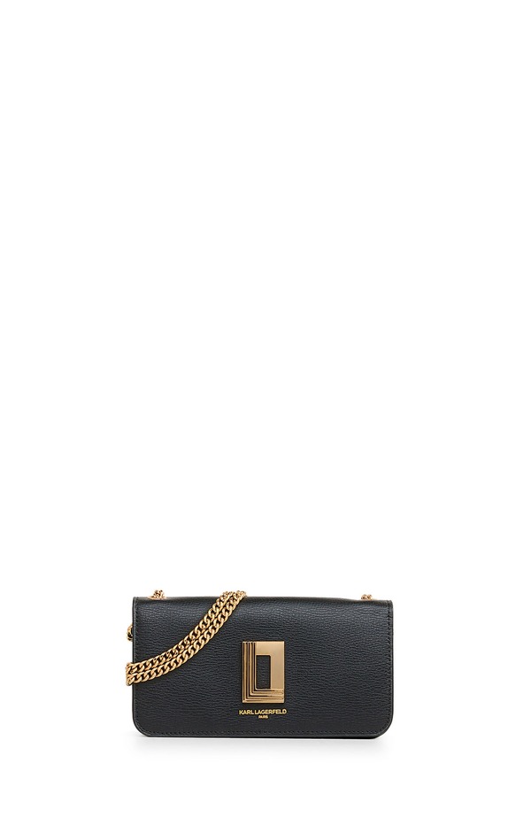 カール ラガーフェルド レディース バッグ KARLAGERFELD PARIS Kosette Shoulder Bag Black/Gold ブラック|ReVida 店
