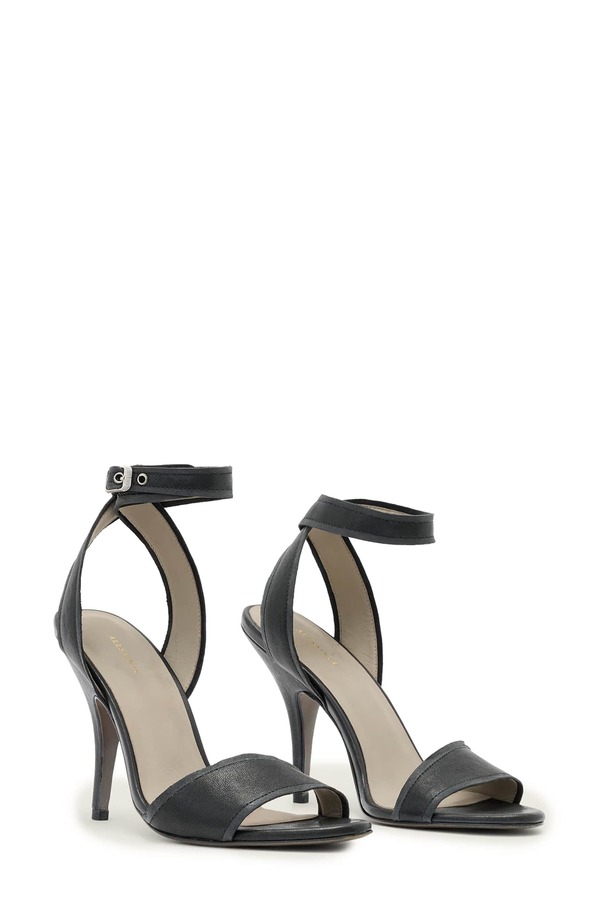 オールセインツ レディース シューズ ヒール サンダル アンクル レザー AllSaints Vera Leather Ankle Strap Sandal (Women) BLACK ブラック|ReVida 店