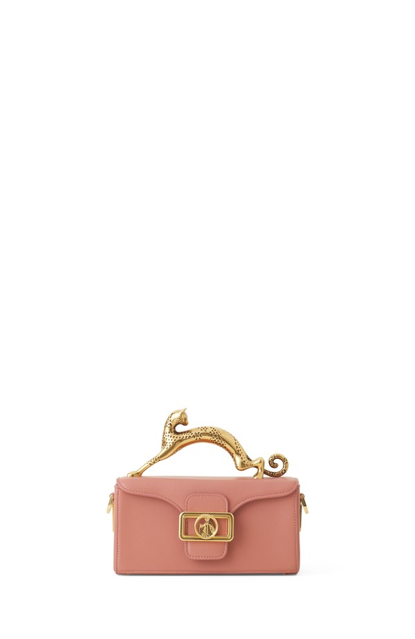 ランバン レディース バッグ レザー Lanvin Pencil Cat Nano Bag In Leather Dark Pink ピンク|ReVida 店