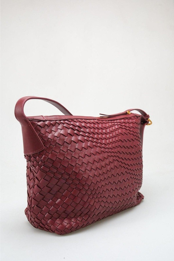 プロローグシューズ レディース バッグ Prologue Shoes Kira Woven Shoulder Bag Red レッド｜ReVida 店