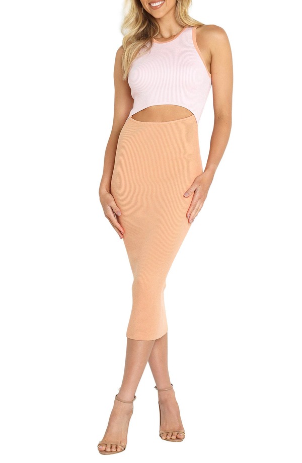 ペタルアンドパップ レディース トップス ワンピース カットアウト ミディ ノースリーブ Petal & Pup Sofi Cutout Sleeveless Rib Midi DressPLICE｜ReVida 店