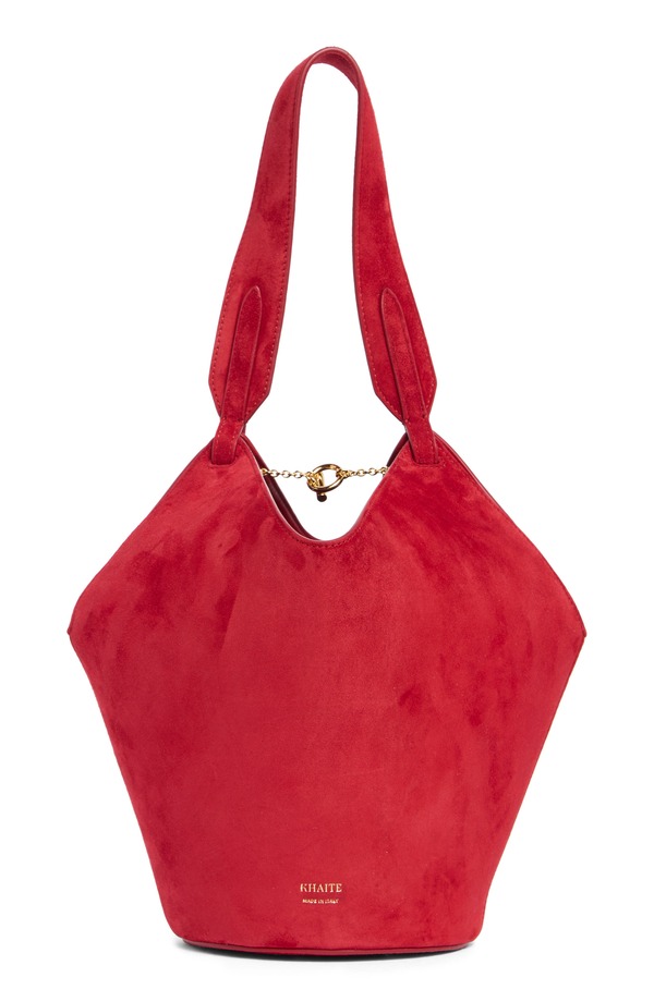 カイト レディース バッグ ミニ スエード Khaite Mini Lotusuede Top Handle Bag RUBY ルビー|ReVida 店