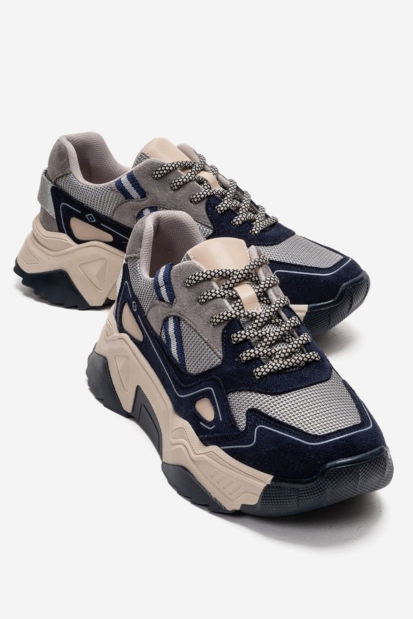 プロローグシューズ レディースニーカー Prologue Shoes Pleur Fashion Sneaker (Women) Navy Suede ネイビー|ReVida 店