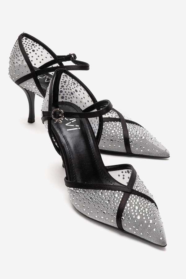 プロローグシューズ レディース パンプス Prologue Shoes Rachel Embellished Stiletto Pump Grey グレー｜ReVida 店