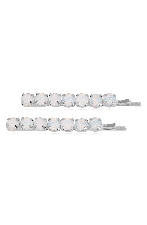 ブライズ & ヘアピンズ レディース アクセサリー Brides & Hairpins Ayla Set of 2 Opal Hair Clip sILVER シルバー|ReVida 店