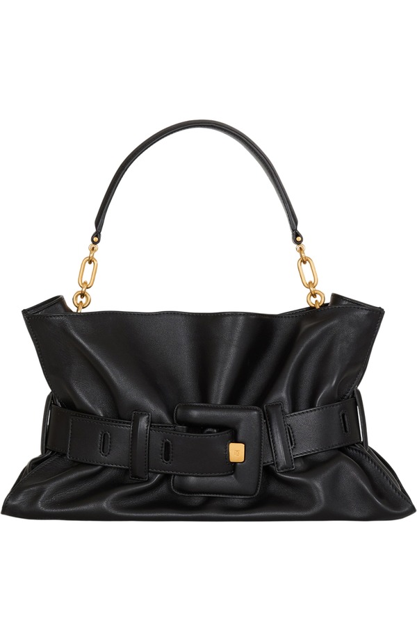 バルマン レディース バッグ レザー Balmain Medium Anthem bag in smooth leather black ブラック|ReVida 店
