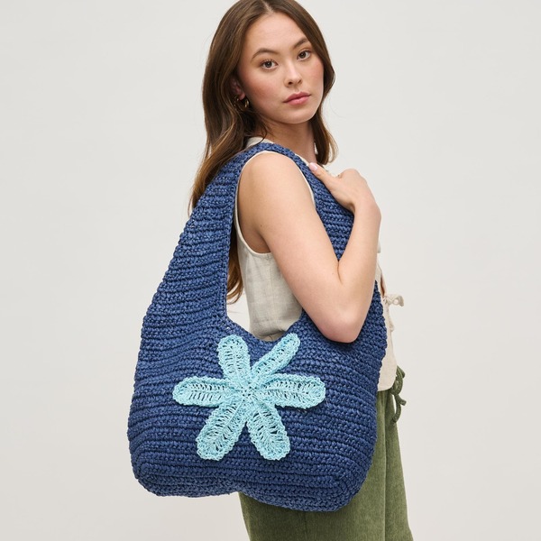 アーバンエクスプレッション レディース バッグ URBAN EXPRESSIONS Crystal Hobo Navy ネイビー|ReVida 店