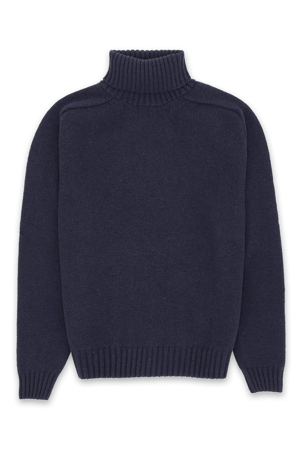 フォルテラ メンズ アウター パーカー・スウェット ハイネック ウール Fortela High Neck Merino Wool Jumper Navy Blue ネイビー｜ReVida 店