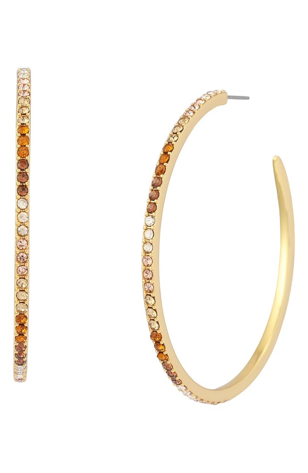 カートジェイガーロンドン レディース アクセサリー ピアス・イヤリング Kurt Geiger London Pav Large Hoop Earrings GOLD/ NEUTRAL ゴールド｜ReVida 店