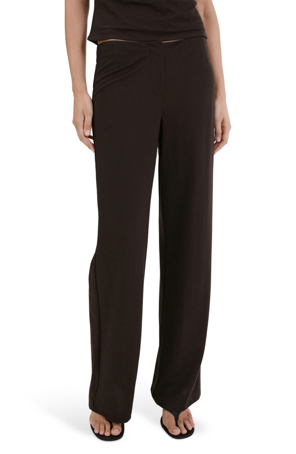 マンゴ レディース ボトムス カジュアルパンツ ストレート MANGO Straight Leg Pants BROWN ブラウン｜ReVida 店 10,136円