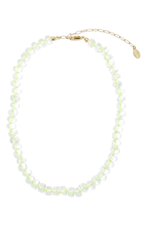 クレアブイ レディース アクセサリー ネックレス・チョーカー レース Clare V. Stone Slice Necklace MOON ストーン|ReVida 店