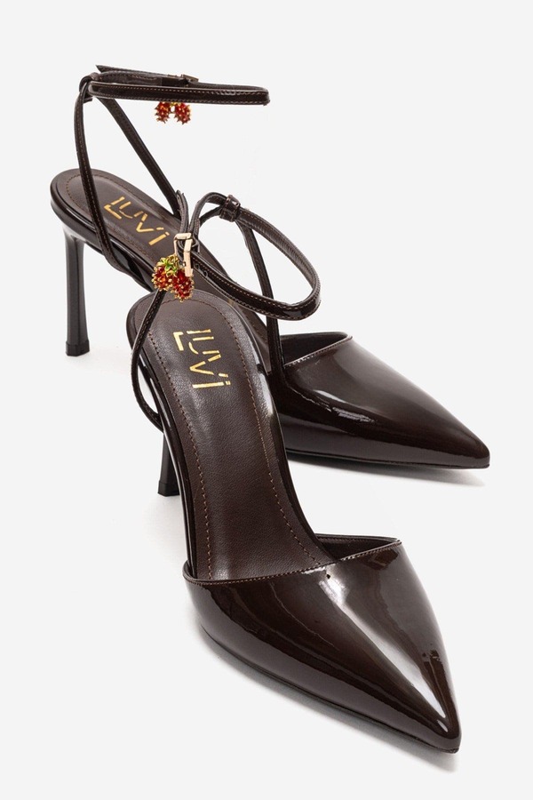 プロローグシューズ レディース パンプス Prologue Shoes Thalia Stiletto Pump Brown Patent ブラウン｜ReVida 店