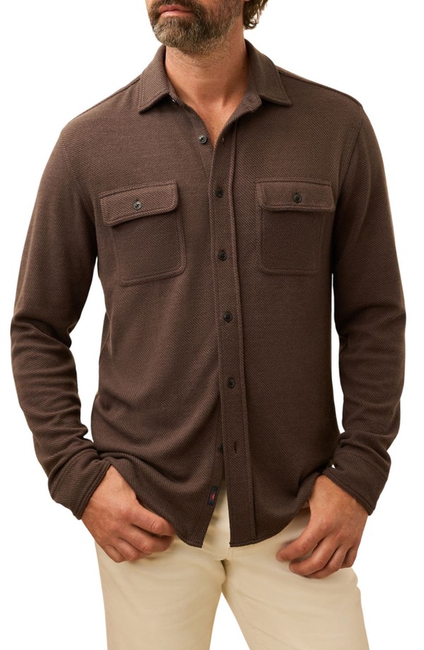 ファレティ メンズ トップス プルオーバー Faherty Legend Button-Up Shirt Valley Brown Twill 赤銅色