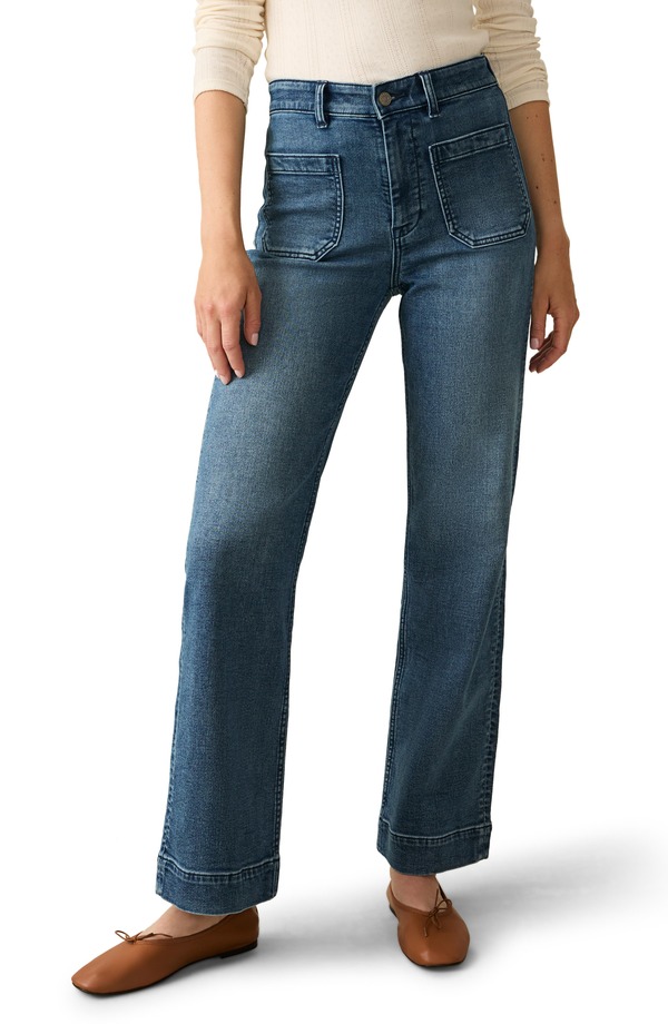 ファレティ レディース ボトムス レギンス ワイドレッグ パンツ パイル Faherty Stretch Terry Wide Leg Pants Riverton