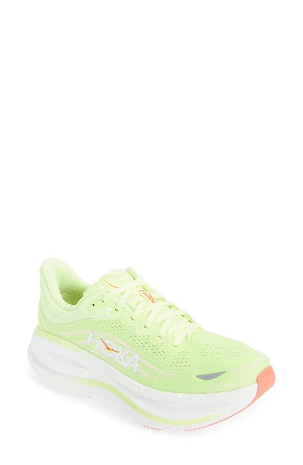 ホカオネオネ レディース シューズ スニーカー HOKA Bondi 9 Running Shoe Neon Yuzu / Sunlight