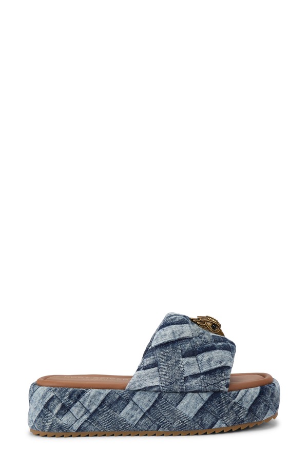 カートジェイガーロンドン レディース シューズ サンダル プラットフォーム Kurt Geiger London Kensington Puff Platform Slide Sandal Navy ネイビー｜ReVida 店