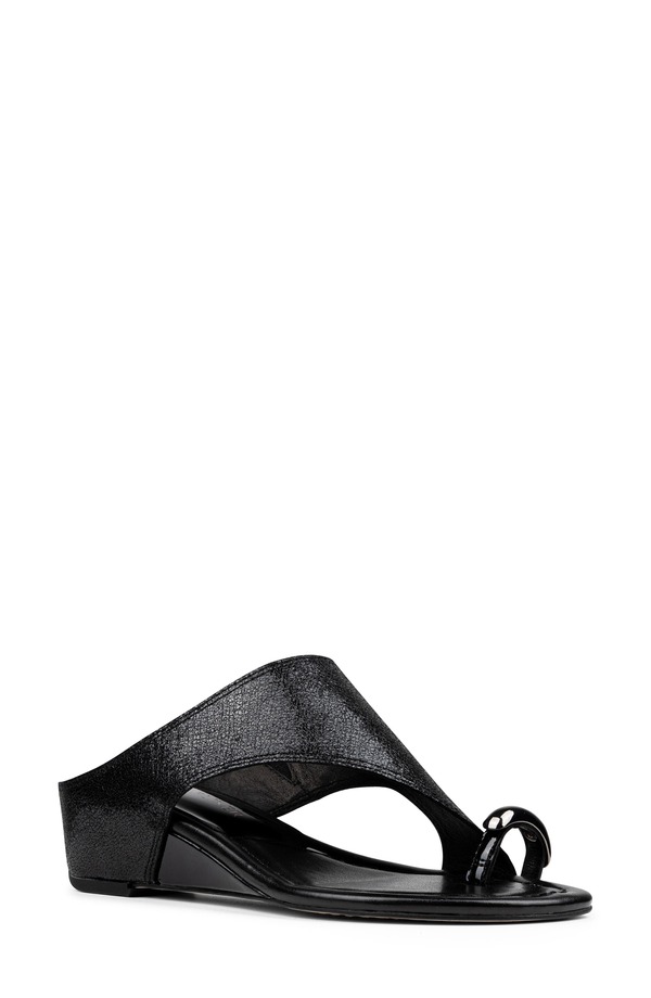 ドナルドプリネール レディース シューズ ヒール サンダル Donald Pliner Vesna Toe Loop Wedge Sandal Black ブラック