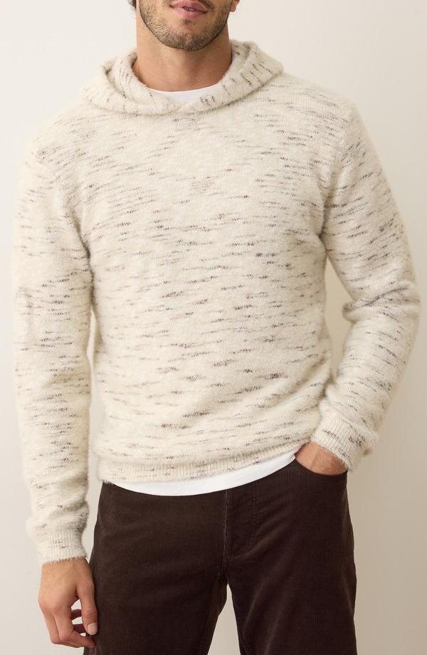 マリーン レイヤー メンズ アウター パーカー・スウェット セーター Marine Layer Wilder Hooded Sweater Natural Geo