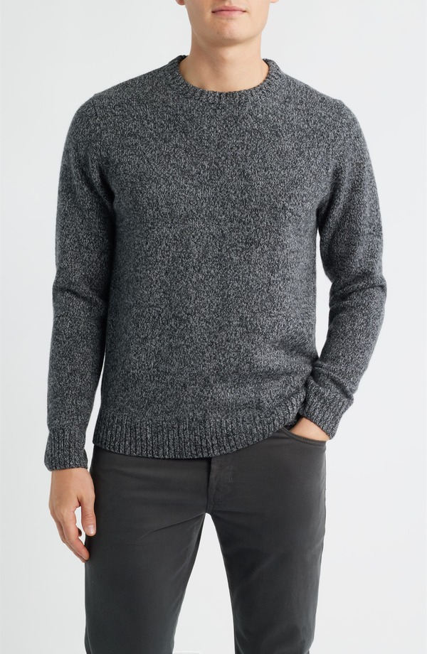 ジェームスカンベル メンズ アウター パーカー・スウェット ウール セーター James Campbell Girvan Merino Wool Sweater Black ブラック