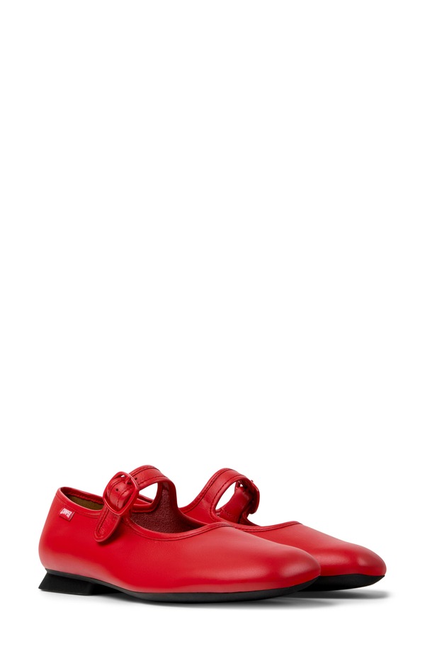 カンペール レディース シューズ パンプス Camper Casi Myra Mary Jane Flat Medium Red 赤いこと