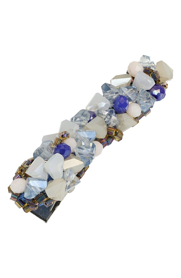 エル・エリクソン レディース アクセサリー ミニ L. Erickson Mini Jana Crystal Pinch Clip SEA GLASS｜ReVida 店