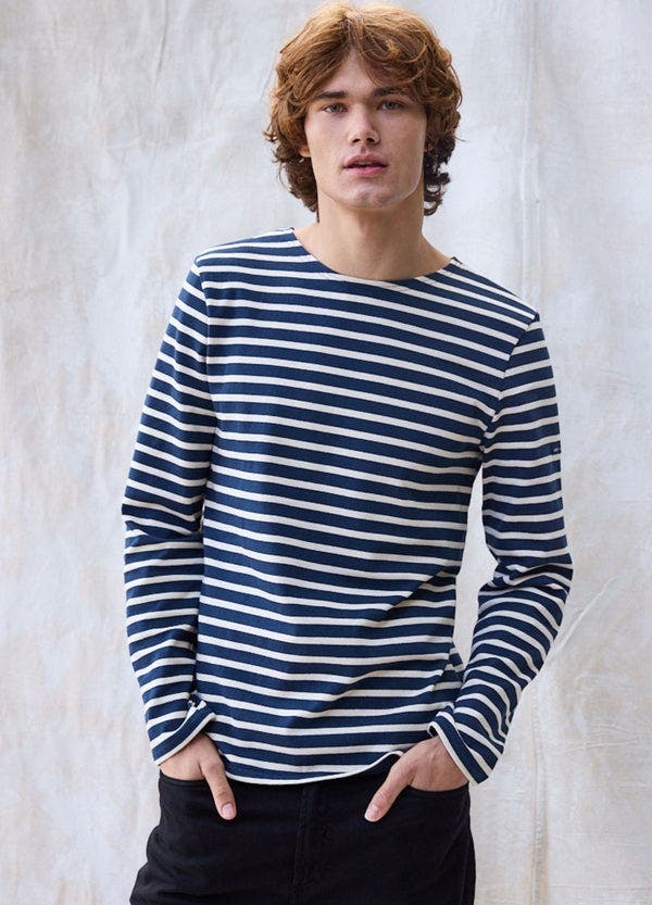 セイントジェームス レディース トップス シャツ Saint James MERIDIEN MODERNE - Original Heavyweight Breton Shirt navy/ecru エクリュ|ReVida 店