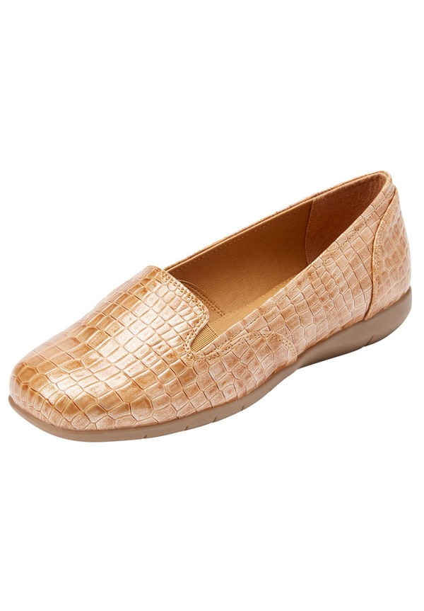 コンフォートビュー レディース シューズ パンプス Comfortview The Leisa Slip On Flat (Women) CAMEL キャメル|ReVida 店