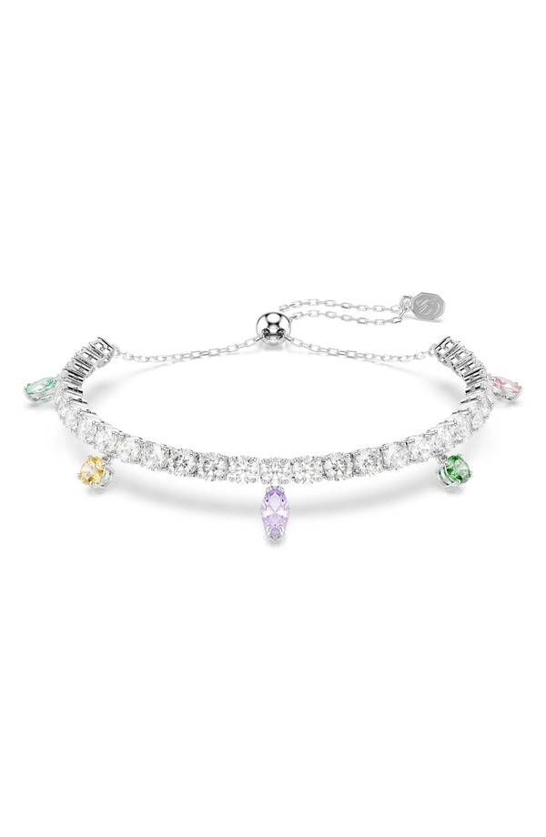 スワロフスキー レディース アクセサリー ブレスレット・バングル・アンクレット Swarovski x Ariana Grande Multicolor Crystal Charm Bracelet SILVER/ WHITE ホワイト|ReVida 店