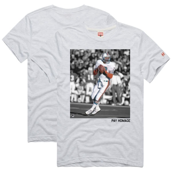 オマージュ レディース トップス シャツ Unisex Homage Dan Marino Ash Miami Dolphins Pay Homage Tri-Blend T-Shirt Ash アッシュ｜ReVida 店