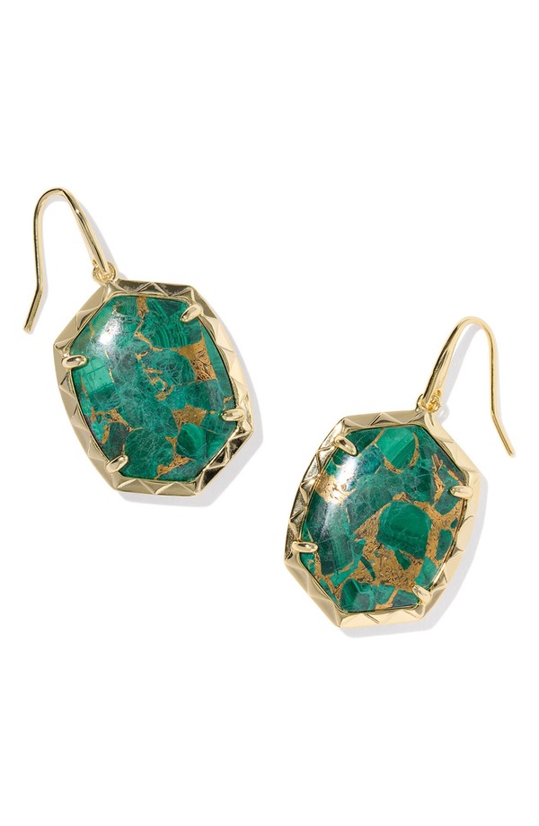 ケンドラスコット レディース アクセサリー ピアス・イヤリング Kendra Scott Daphne Drop Earrings GOLD/ BRONZE/ GREEN MALACHITE グリーン｜ReVida 店
