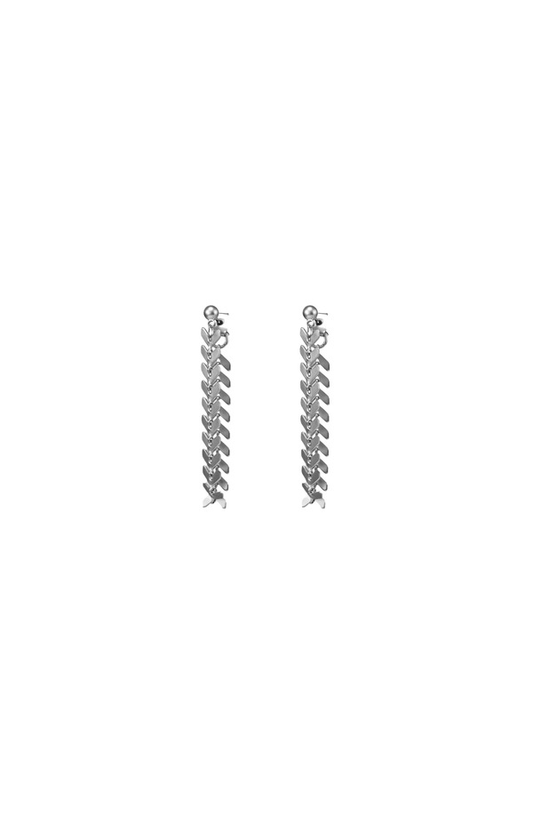 ベアフルーツジュエリー レディース アクセサリー ピアス・イヤリング Bearfruit Jewelry Elara Chevron Drop Earrings Bold Trendy Statement Dark Grey グレー|ReVida 店