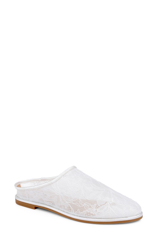 バッドグレイミッシカ レディース シューズ パンプス Badgley Mischka Collection Yumi Mule (Women) WHITE LACE ホワイト｜ReVida 店