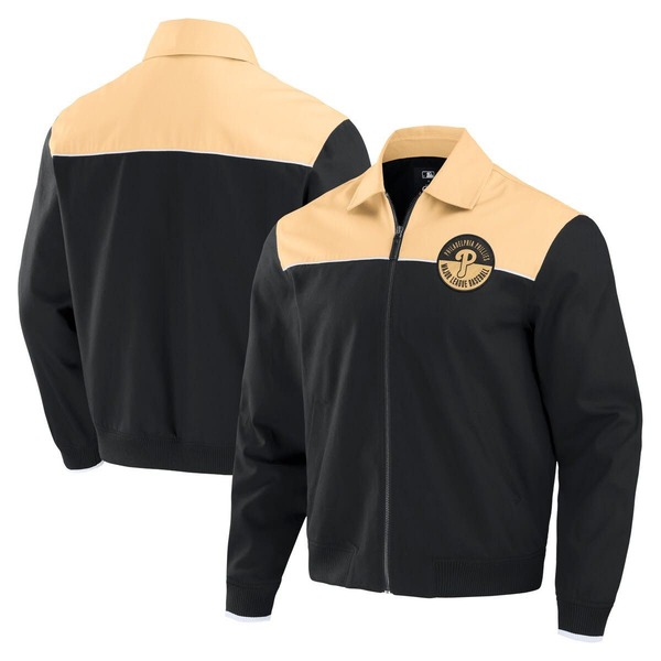 ダリウス・ラッカー コレクション バイ ファナティクス メンズ アウター ジャケット・ブルゾン Men's Darius Rucker Collection by Fanatics Black/Tan Philadelphia Phillies Canvas Bomber Full-Zip Jacket Black ブラック|ReVida 店