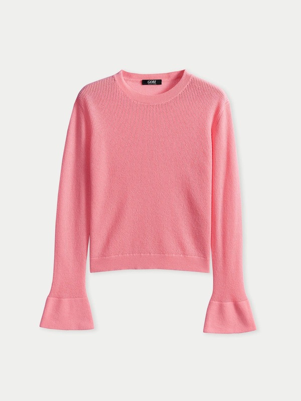 ゴビ カシミヤ レディース アウター パーカー・スウェット セーター ベルスリーブ Gobi Cashmere Bell-Sleeve Sweater shell pink ピンク|ReVida 店