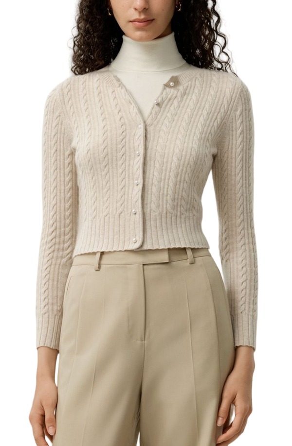 リリーシルク レディース アウター パーカー・スウェット カーディガン Lilysilk Women's The Hawthorn Cardigan Oat｜ReVida 店