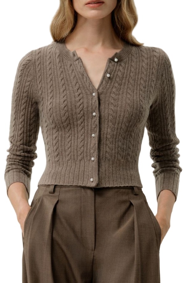 リリーシルク レディース アウター パーカー・スウェット カーディガン Lilysilk Women's The Hawthorn Cardigan Truffle｜ReVida 店