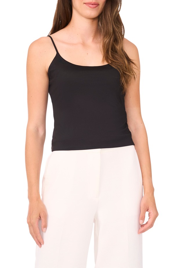 ハロゲン レディース トップス シャツ クロップド Halogen Compression Cropped Camisole RICH BLACK 060 ブラック｜ReVida 店
