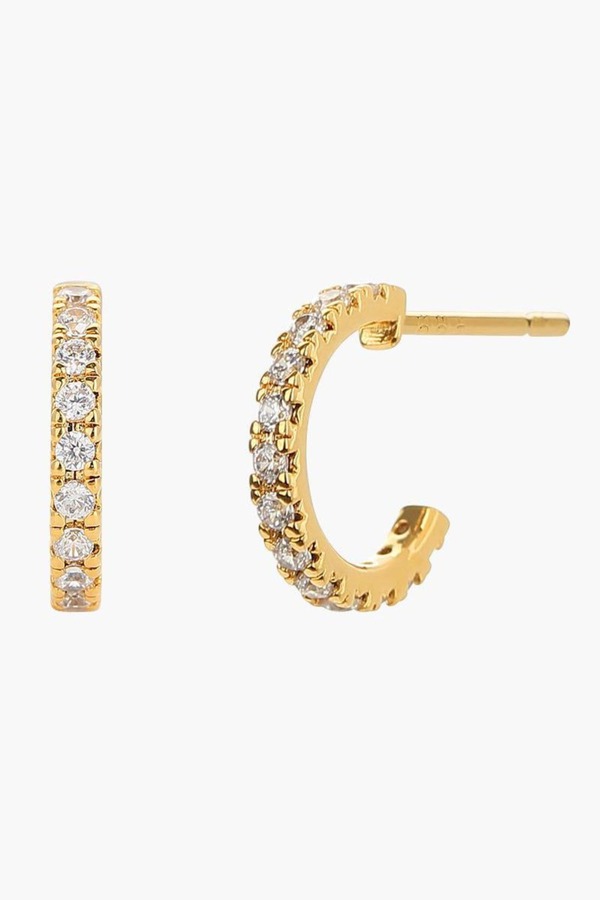 ベアフルーツジュエリー レディース アクセサリー ピアス・イヤリング Bearfruit Jewelry Sterling Silver 18k Gold Plated Miranda Earrings Modern Trendy Style Gold ゴールド｜ReVida 店