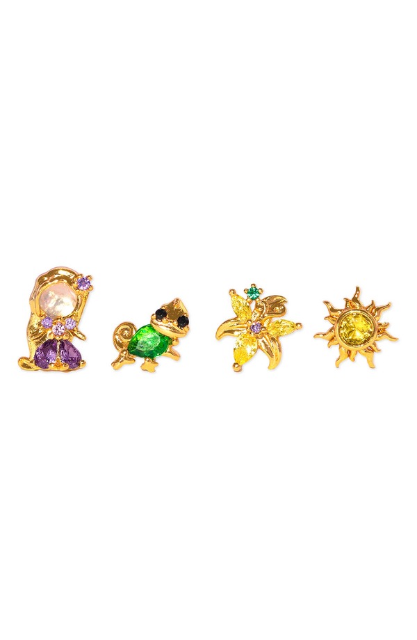 ガール ズクルー レディース アクセサリー ピアス・イヤリング Girls Crew Disney Princess Tangled Stud Earringset GOLD ゴールド｜ReVida 店