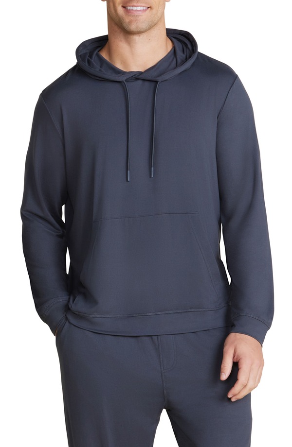 ベアフットドリームス メンズ アウター パーカー・スウェット ニット Barefoot Dreams Malibu Collection Butterchic Knit Hoodie INDIGO インディゴ|ReVida 店