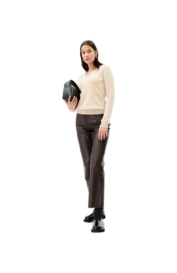 ゴビ カシミヤ レディース アウター パーカー・スウェット Vネック セーター Gobi Cashmere V-Neck Sweater beige ベージュ|ReVida 店