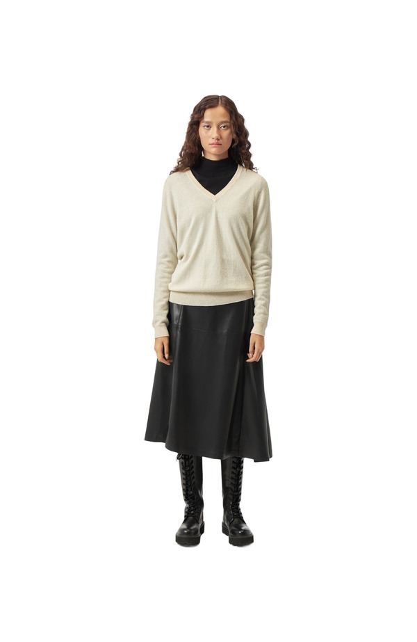 ゴビ カシミヤ レディース アウター パーカー・スウェット Vネック セーター Gobi Cashmere V-Neck Sweater off white オフホワイト|ReVida 店