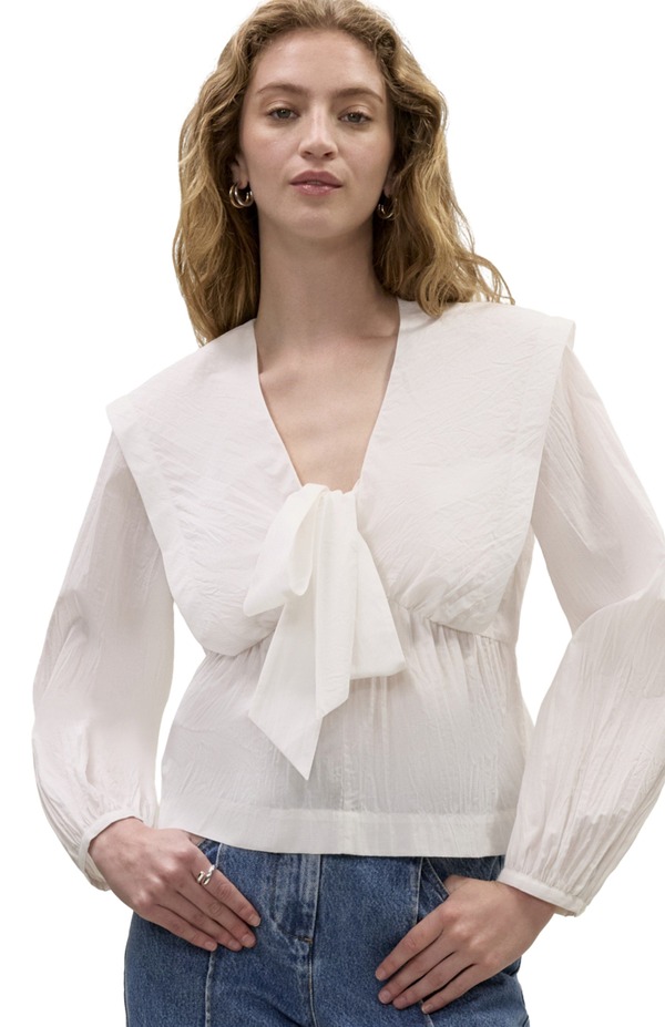 レベッカテイラー レディース トップス シャツ ケープデザイン キャップ ケープ ブラウス Rebecca Taylor Marietta Cape Blouse Milk｜ReVida 店 26,850円