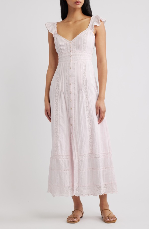ラブスハックファンシー レディース トップス ワンピース ノースリーブ マキシ LoveShackFancy Kailette Sleeveless Maxi Dress TENDER TOUCH｜ReVida 店