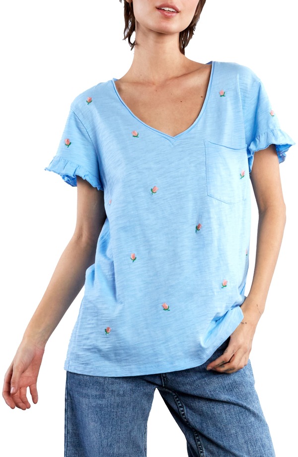 ビリー T レディース トップス Tシャツ Billy T Rosey Frill Sleeve T-Shirt DUTCH CANAL｜ReVida 店