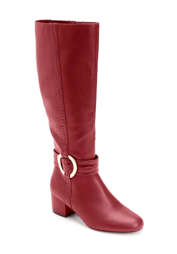 コンフォートビュー レディース シューズ ブーツ・レインブーツ Comfortview The Vale Wide Calf Boot (Women) WINE ワイン｜ReVida 店