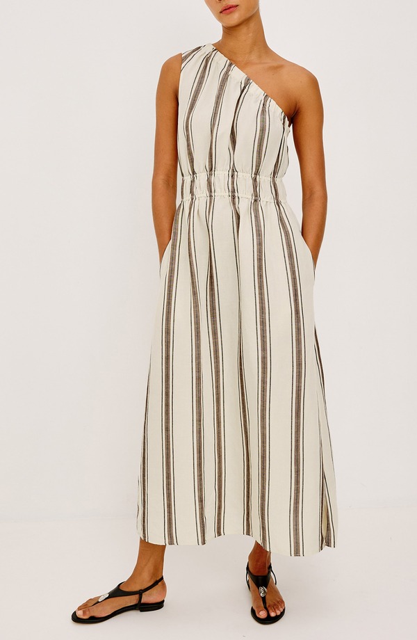 レイルズ レディース トップス ワンピース ワンショルダー マキシ Railselani Stripe One-Shoulder Maxi DressEQUOIA STRIPE ストライプ｜ReVida 店